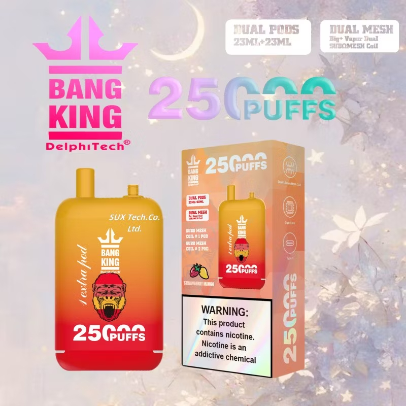BangKing 25000 BK25 Vape 25K Puffs Dual Pod High Capacity Mesh Coil Rechargeable Device EU Warehouse