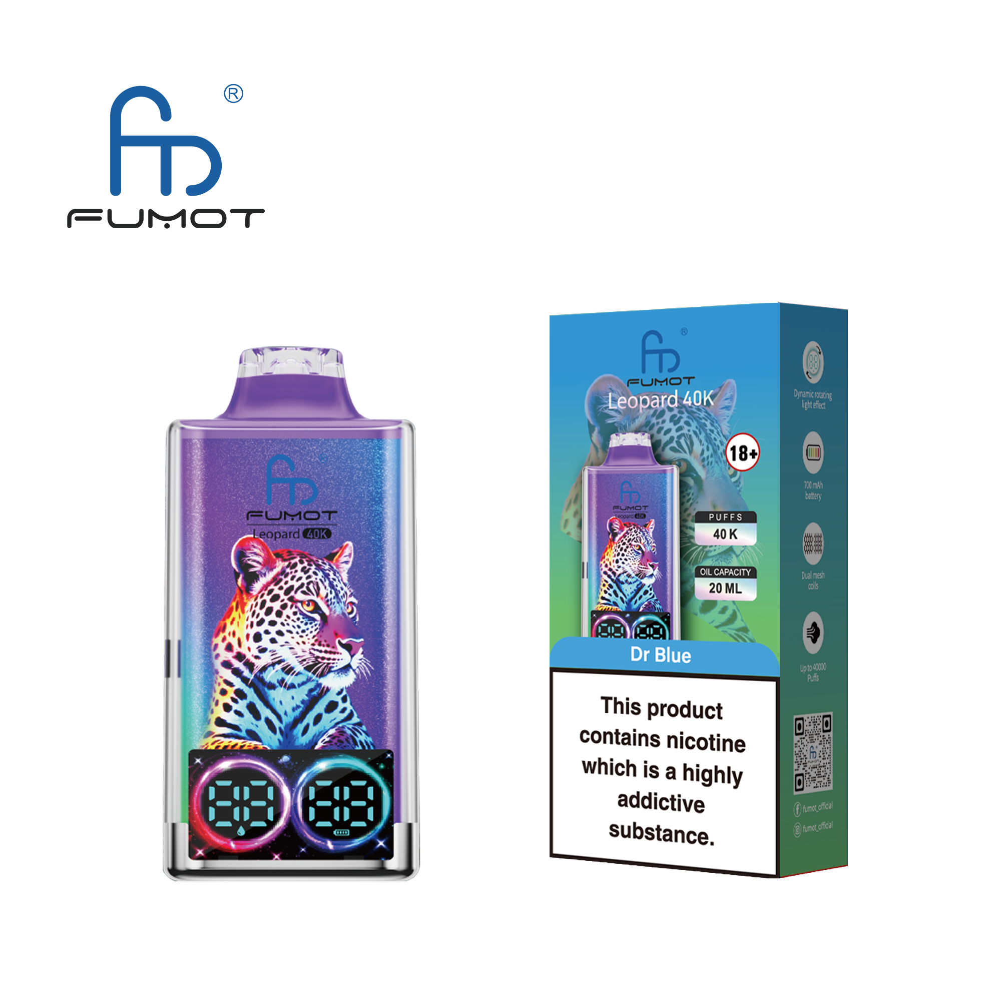 Fumot Leopard 40K Disposable Vape – Massive 40,000 Puffs for Long-Lasting Vaping