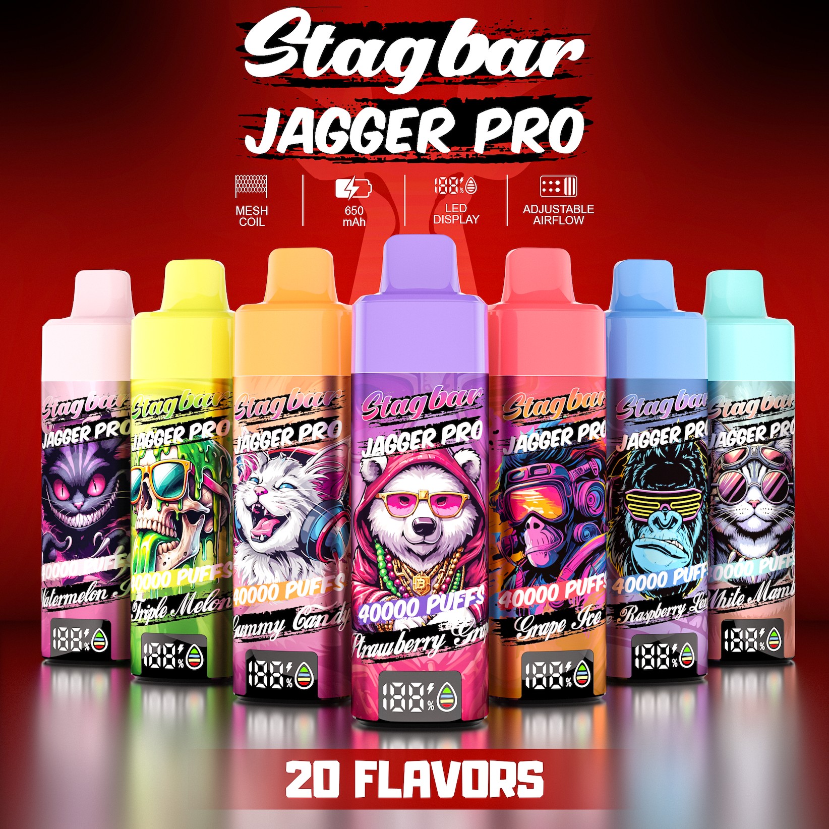 Stagbar Jagger Pro 40K Puffs Disposable Vape EU Wholesale & Retail Supply