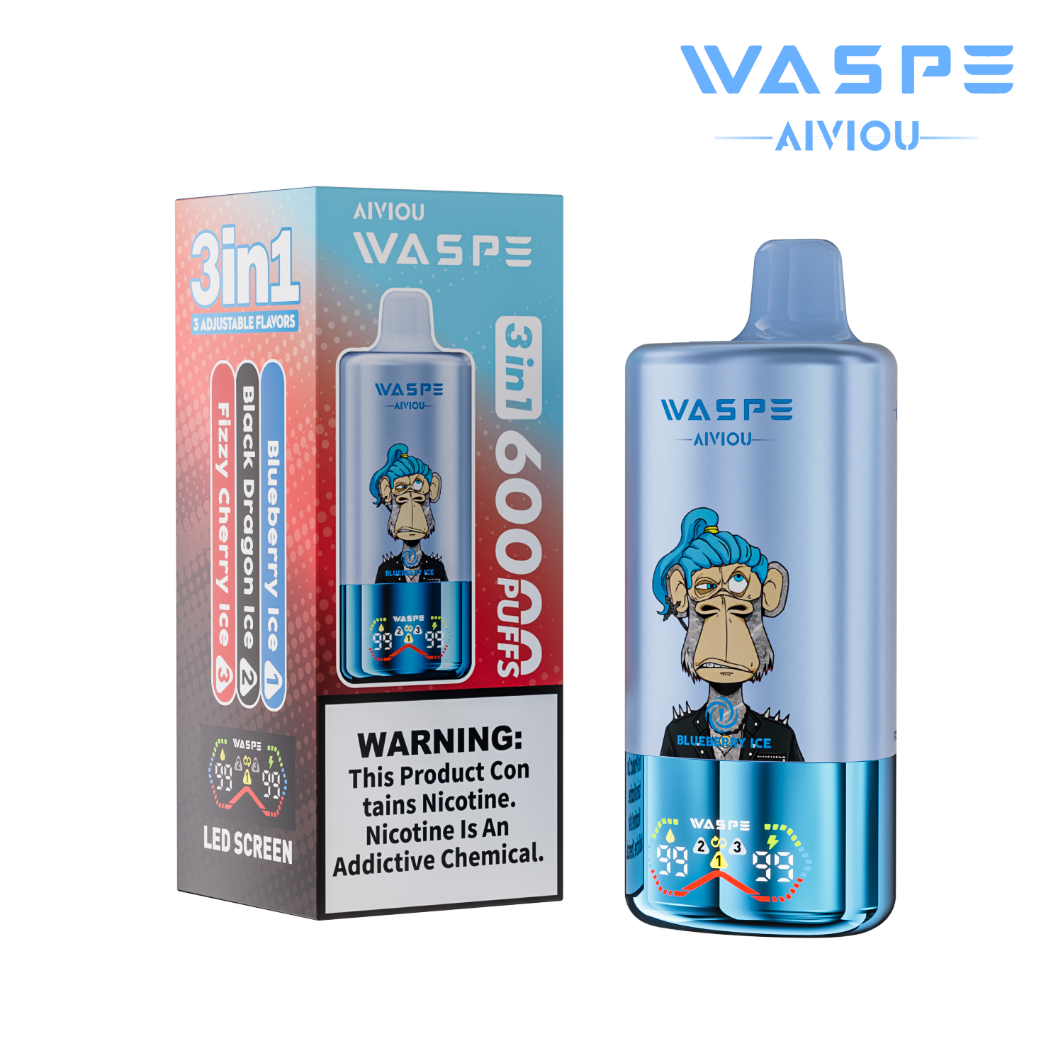 WASPE 60K 3in1 Vape Flavor Variety 60,000 Puffs Disposable Vape Ultimate Vaping Experience