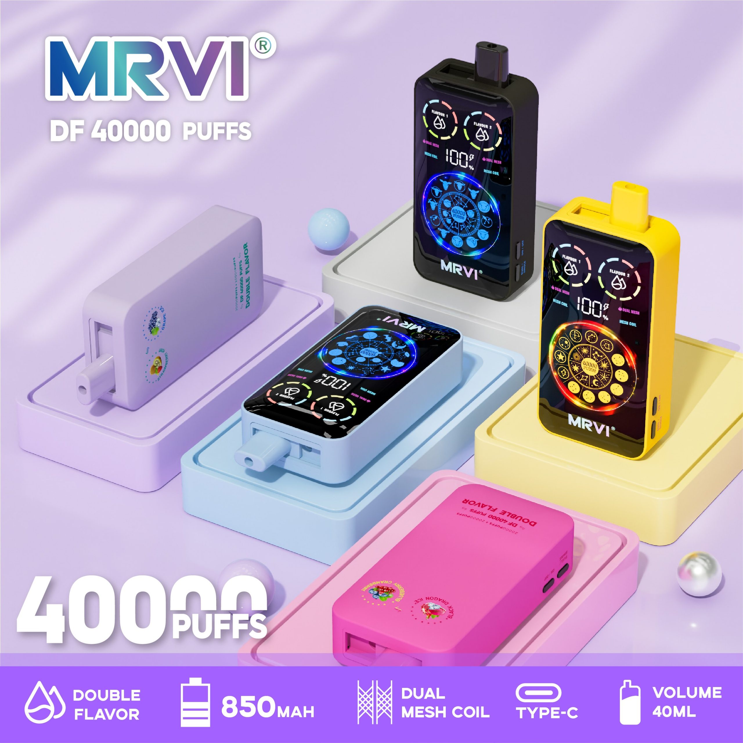 Mrvi 40k 2in1 Bulk – 40,000 Puffs, 2-in-1 Vape, Factory Direct Selling,Eu&Canada Warehouse